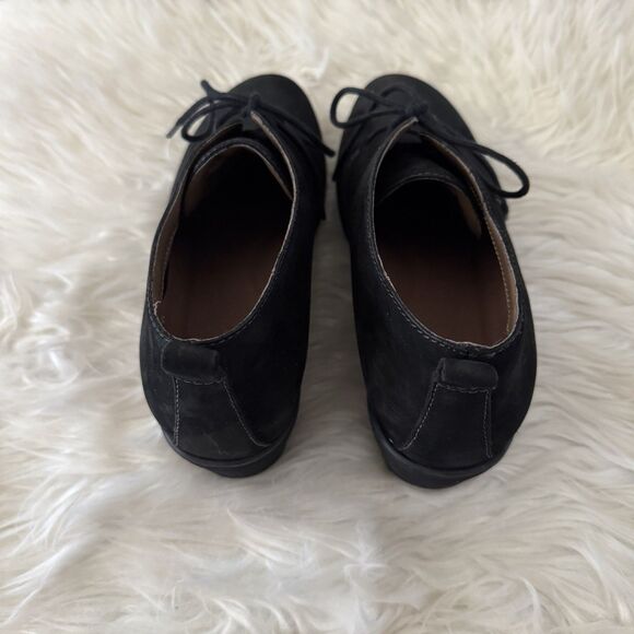 Dansko Ankle Wedge Boots Womens EU 41 Black Suede Leather Lace Up Oxford Shoes - Picture 4 of 11